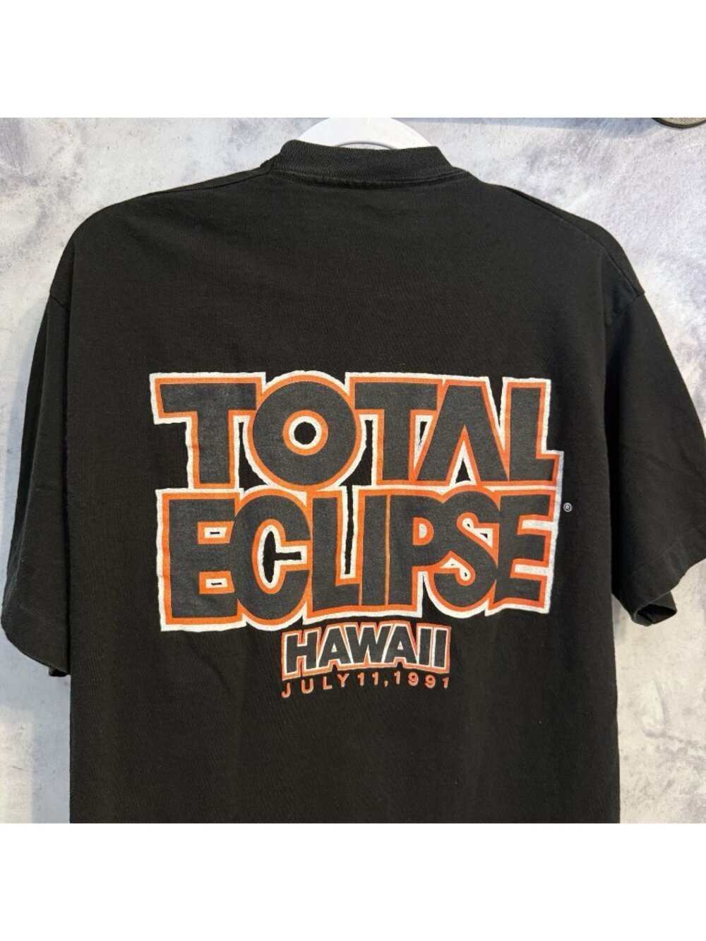 Vintage 90s Total Eclipse Hawaii 1991 T Shirt Black Single Stitch XL